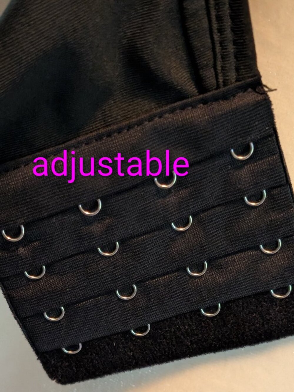 Black Racer-Back Adjustible Sports Bra-Size L - Picture 5 of 5